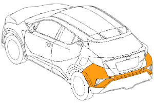 покраска бампера toyota c-hr
